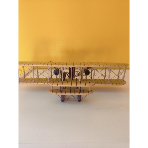 Wright Brothers Flyer Hand-crafted wooden Antique Biplane Airplane